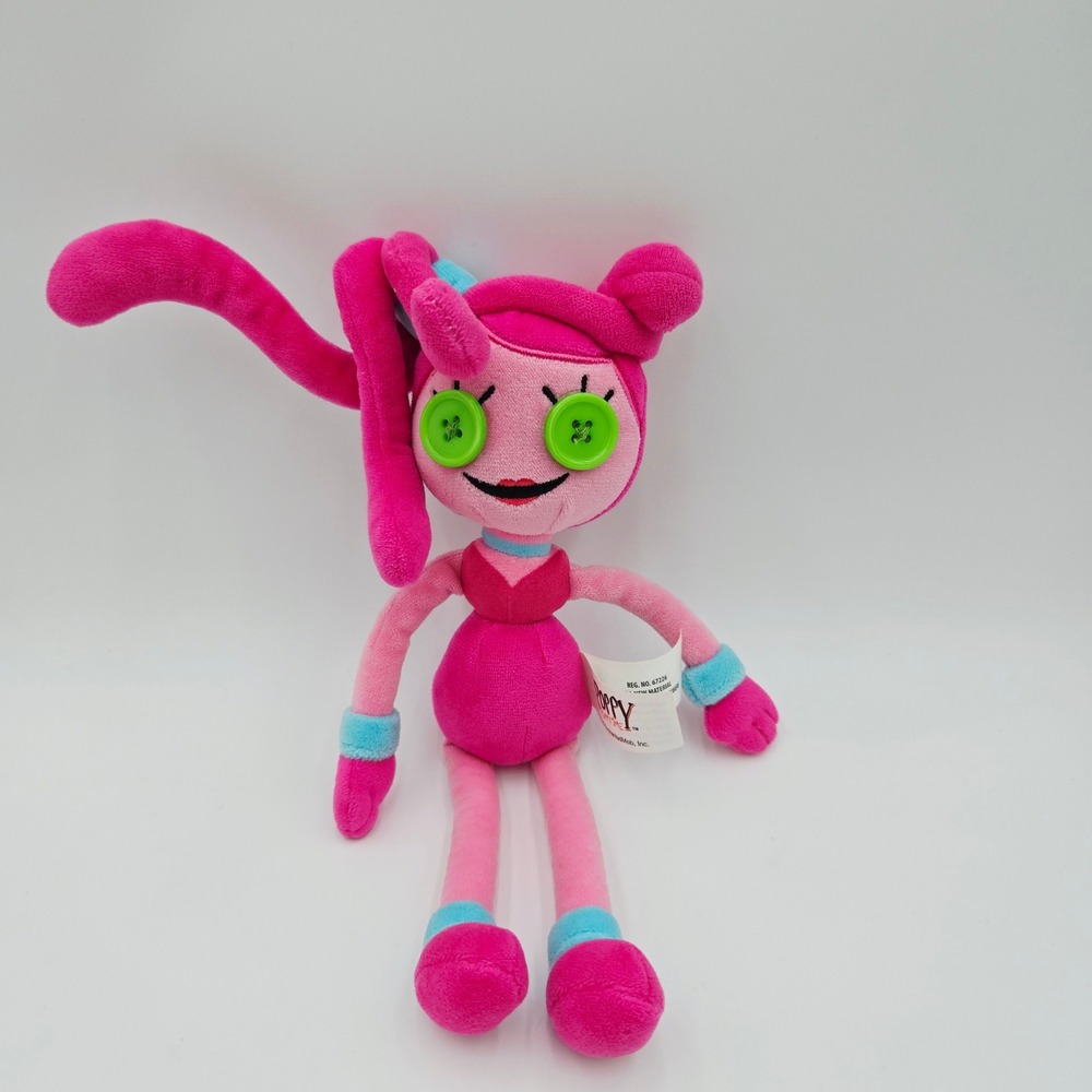 Poppy Playtime Mommy Long Legs Plush Doll 10" Pink Toy Monster 2022 Button Eyes